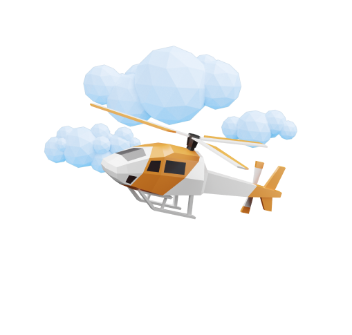 Wolk en Helikopter