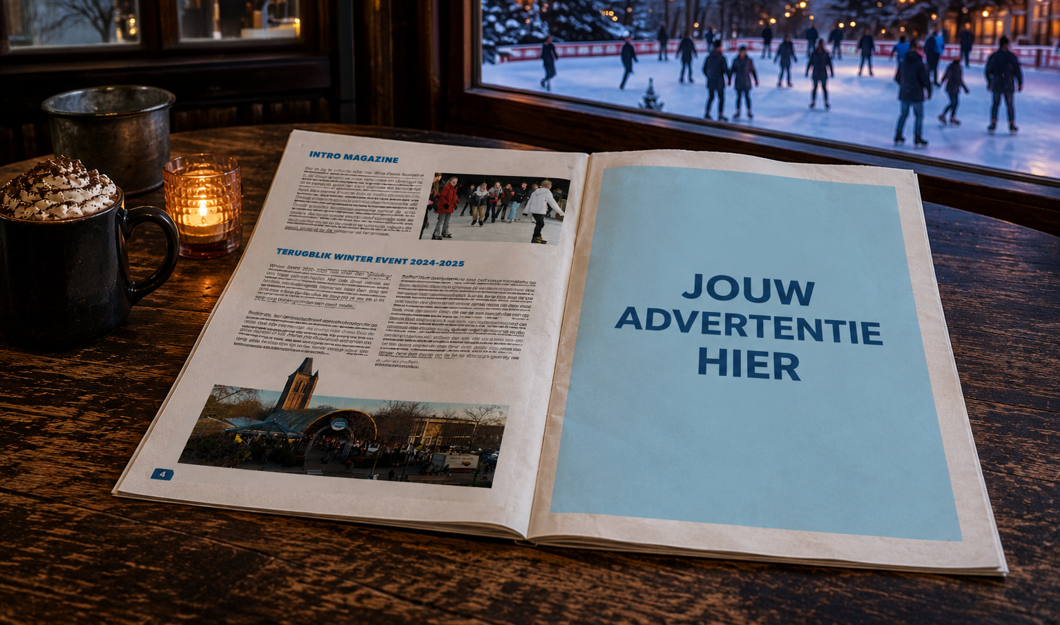 Voorbeeld advertentie in het Winter Event magazine